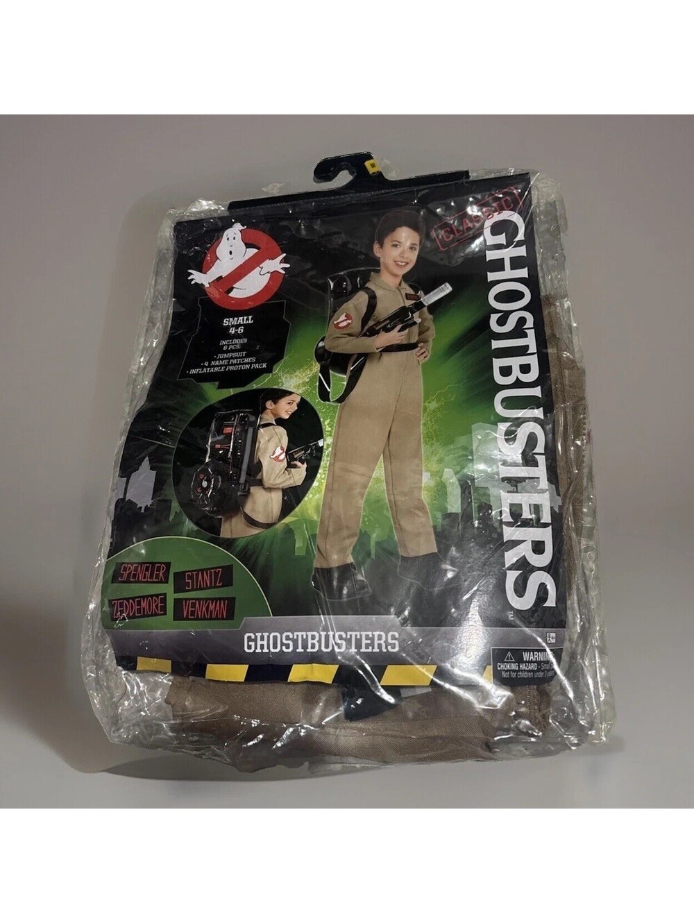 Ghostbusters Costume Kids Size Small 4-6 Jumpsuit all Patches Cosplay Halloween
